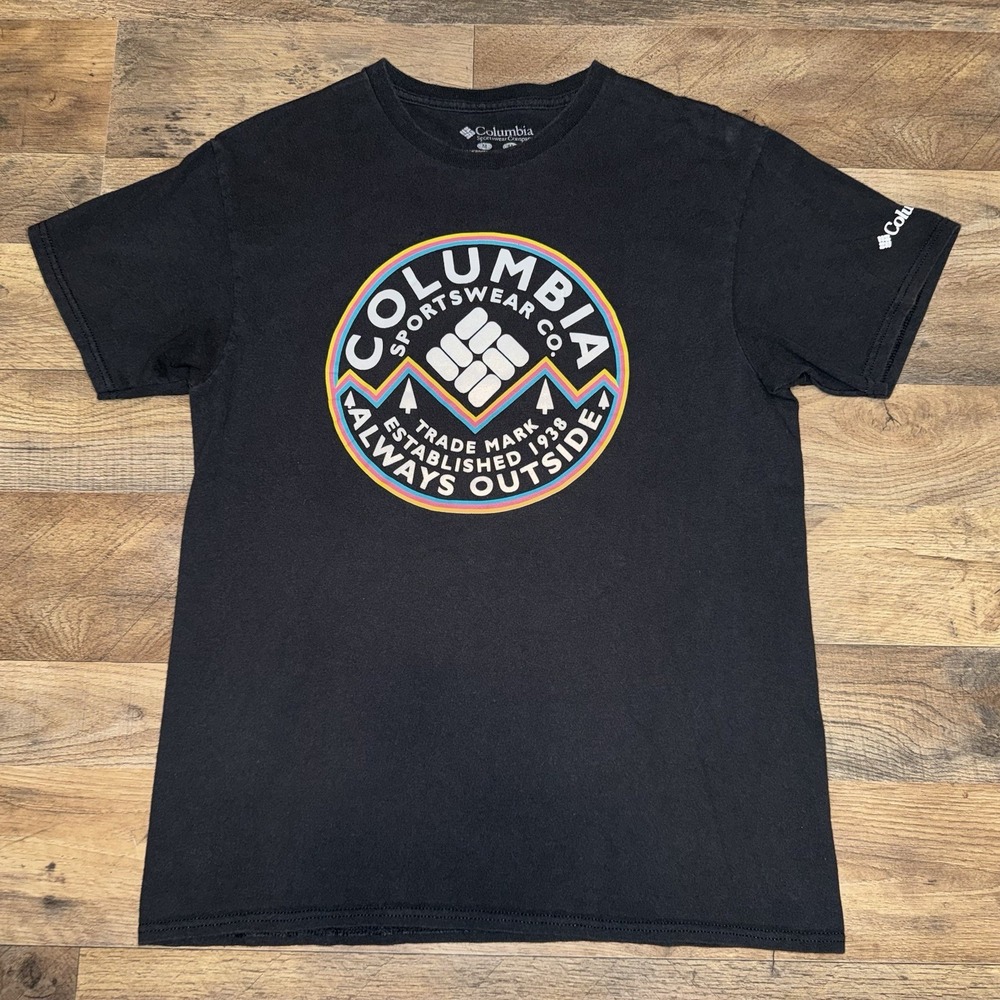 Columbia Sportswear T Shirt Mens M Black Short Sleeve Always Outside